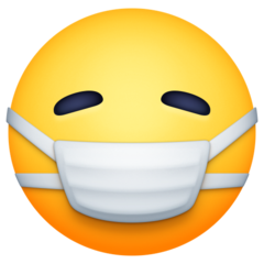 An "emoji" or symbol used to convey an idea of feeling without typing words in text. This one tells you to wear your mask - or supports doing so.